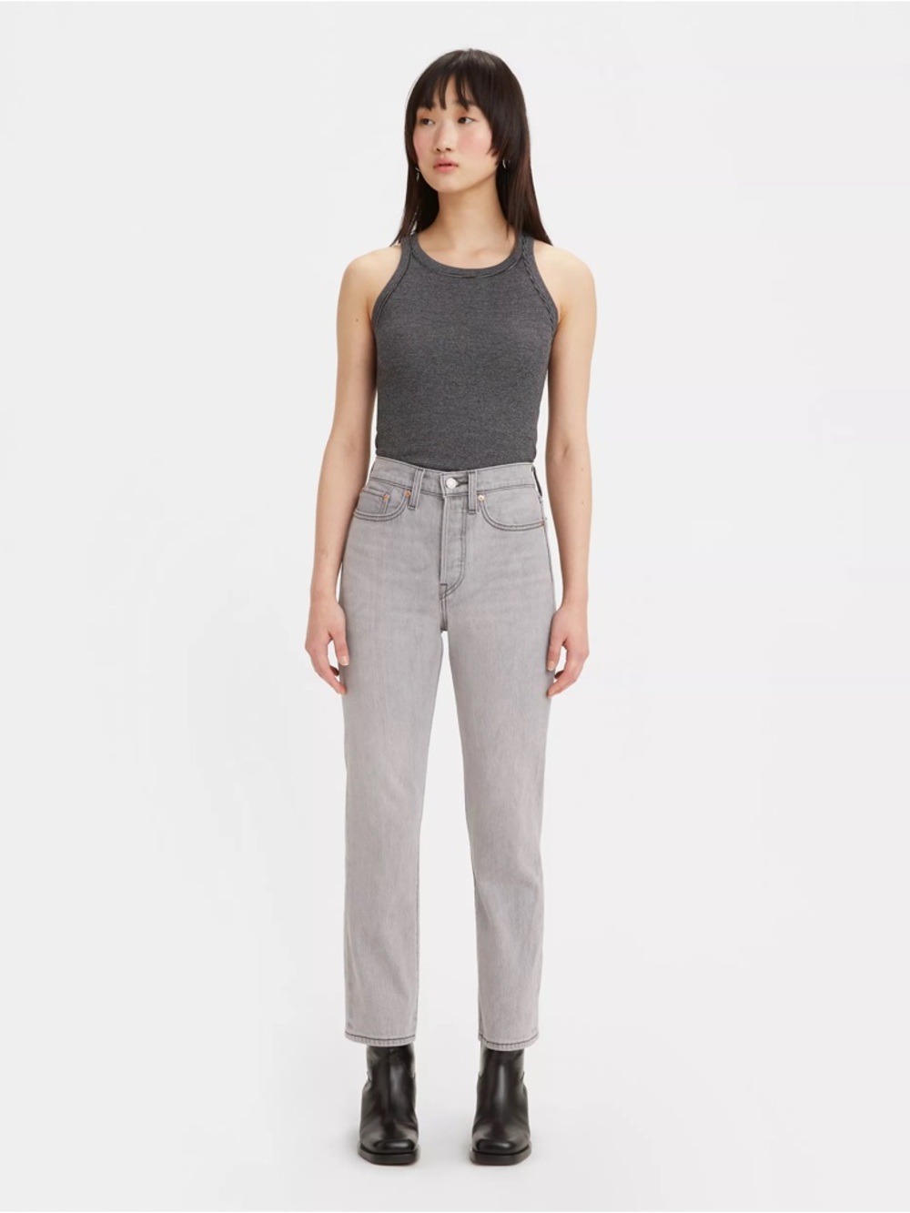 Levi’s Women’s Wedgie Straight Ankle Grey Jeans